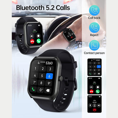 Tuyoma - Smart Watch 1.91" With Heart Rate, Blood Oxygen, Sleep Tracker, Phone Call