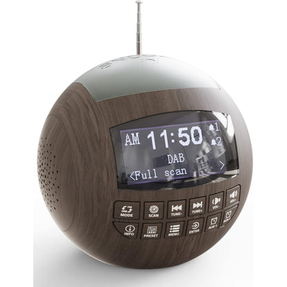 Rocam - Dab Clock Radio With LCD Display, Alarm Clock With 7 Colorful Night Light