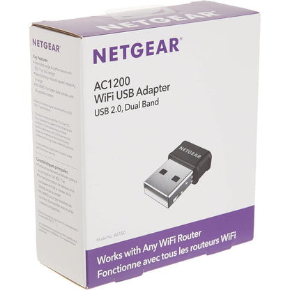 Netgear - AC1200 Wi-Fi USB 2.0 Mini Adapter for Desktop PC