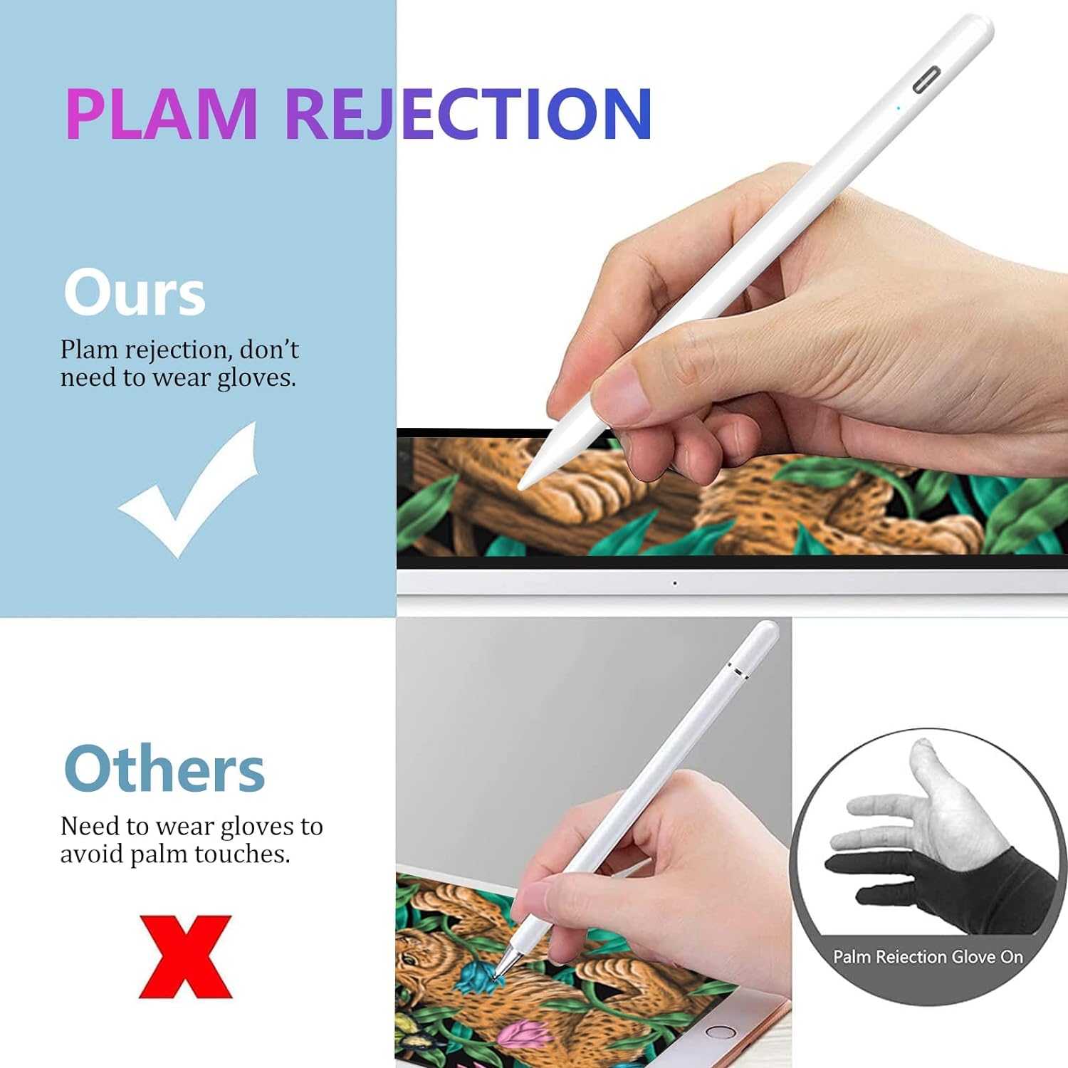 Fuwang - Stylus Pen For iPad (2018-2022), Palm Repellent, iPad Pro/Air/Mini