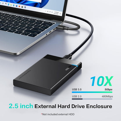 Ugreen Group Limited - 2.5" Hard Drive Enclosure USB 3.0 to SATA III Adapter