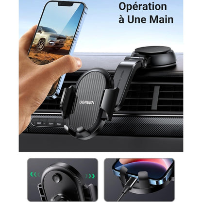 Ugreen - Car Phone Mount 360Â° Rotation for iPhone 15/14 Pro Max, Galaxy S24/S23