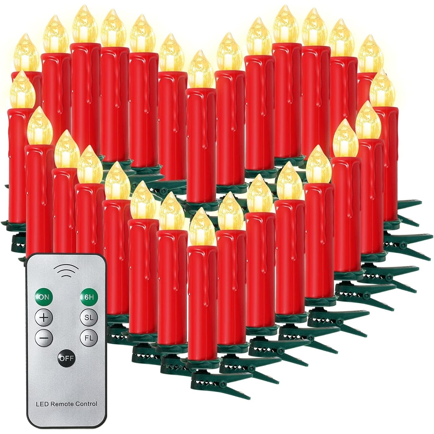 Sunjas - Christmas LED Candle Set With Remote Control