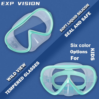 Top Vision Outdoor Sports - Kids Snorkel Diving Mask, 180Â° Panoramic Anti-Fog Lens