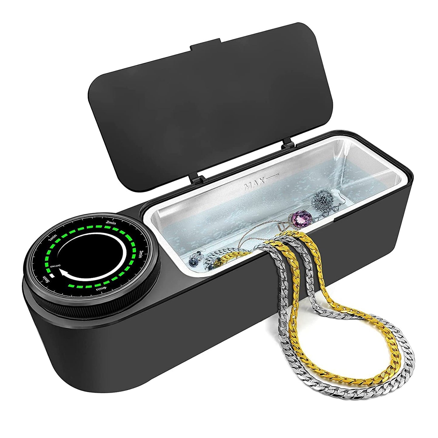 Louverola - Ultrasonic Jewelry Cleaner With Timer, 360Â° Cleaning, 650 Ml