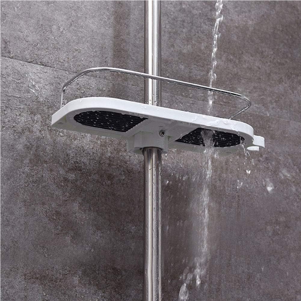 G-Tree - Stainless Steel Shower Caddy Shelf With Hooks, No Drilling