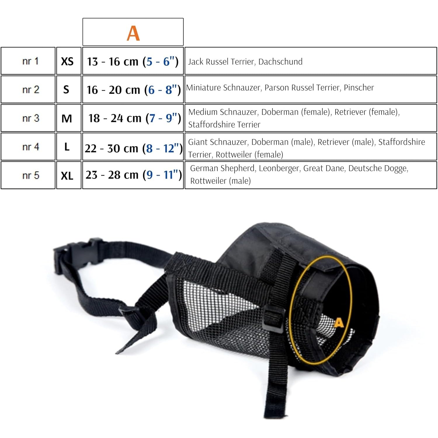 Dingo - Nylon Muzzle for Small Breeds 16773