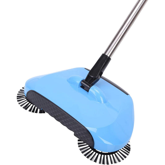 M-Cleaner - Stainless Steel Push Broom & Dustpan Vacuum Sweeper