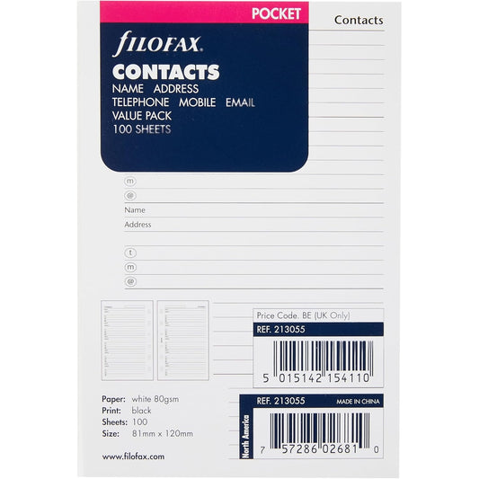 Filofax - Pocket Address & Numbers Value Pack