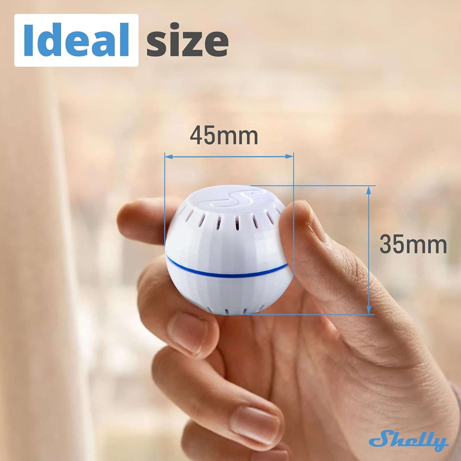 Shelly - H&T Smart Home Temperature Sensor & Humidity Monitor, Wifi, White