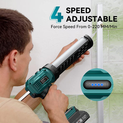 Uaoaii - Cordless 21V Electric Caulking Gun W/ Battery & Charger