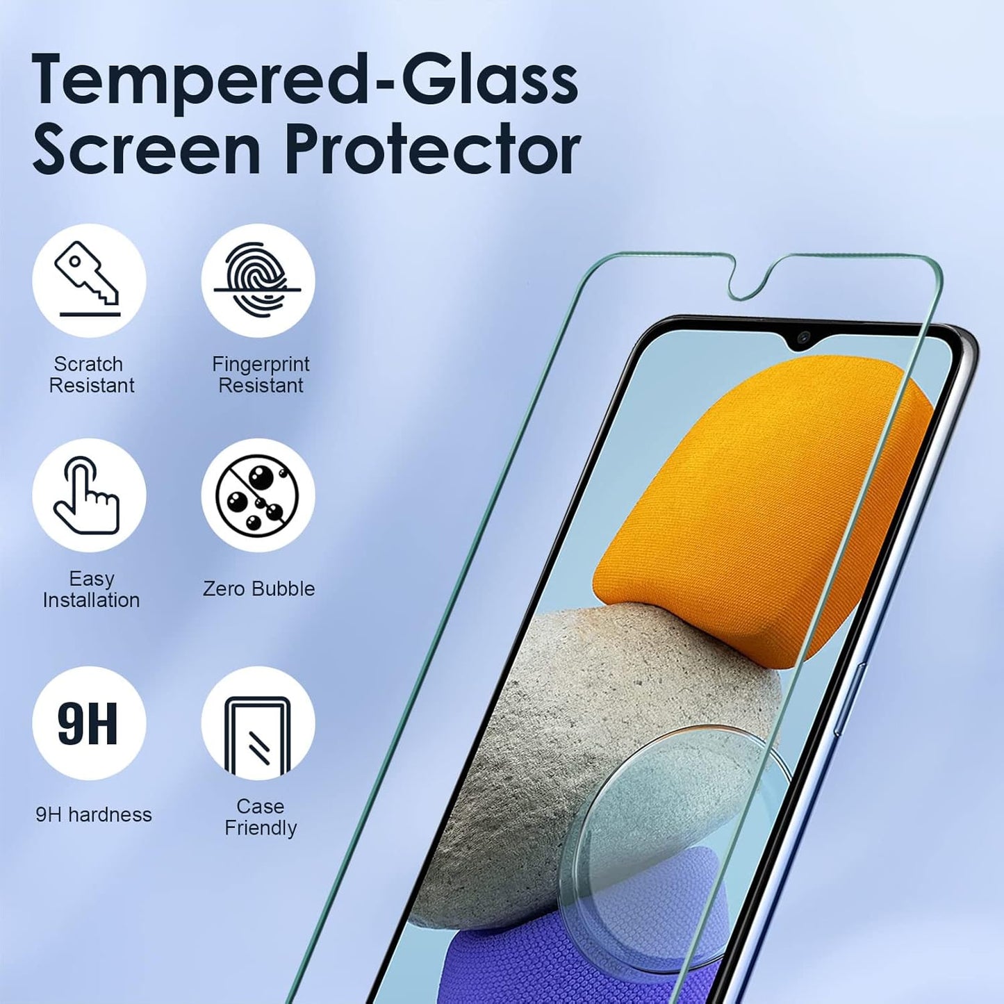 Booms-Tech - Tempered Glass Screen Protector for Samsung Galaxy A13/A23/M13/M23/M33 5G - 3 Pack