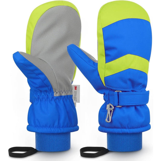 Thxtoms - Children's Waterproof Winter Ski Gloves for Boys and Girls