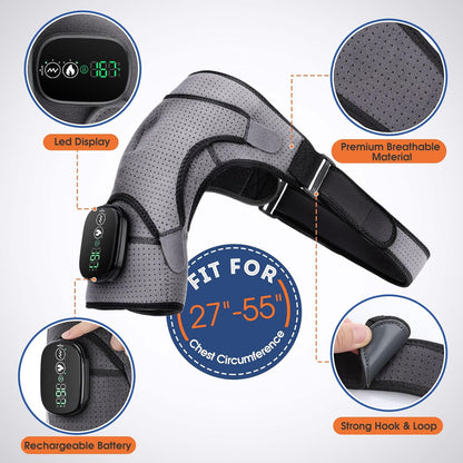 Afdeal - Cordless Heated Shoulder Wrap With Vibration