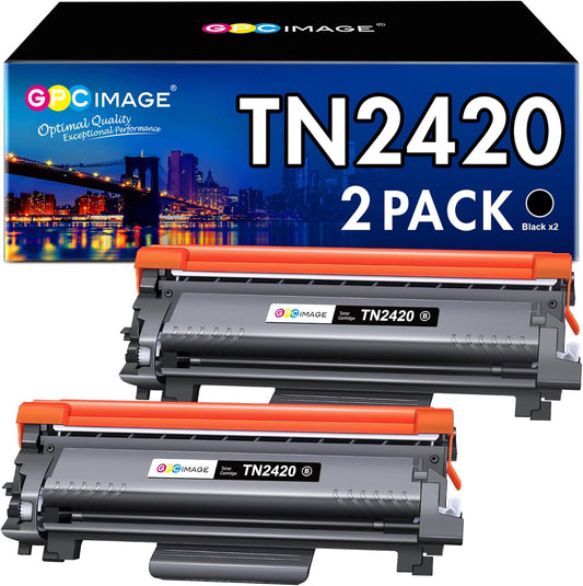 Gpc Image - TN2420 Toner Cartridge Compatible With Brother (Black, 2-Pack)