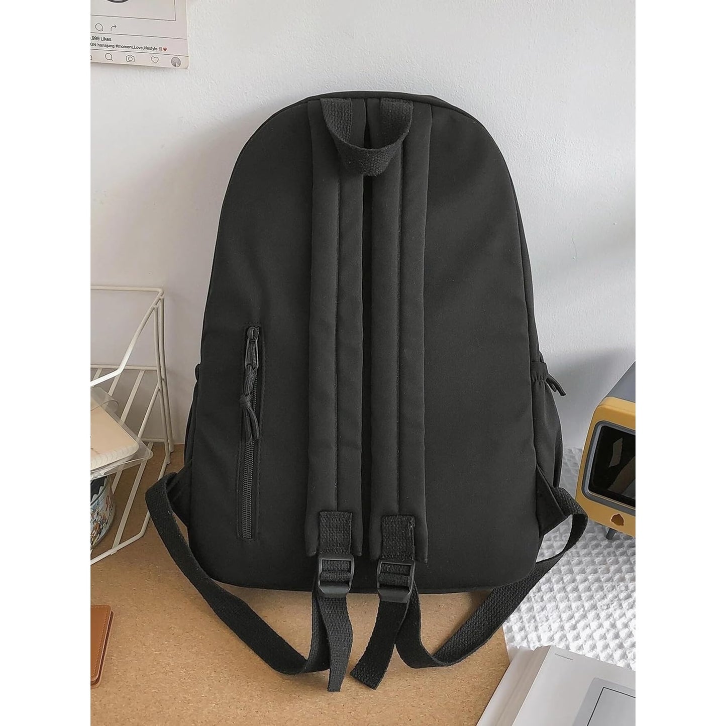 A D House - Glowic Unisex Backpack Black School Bag