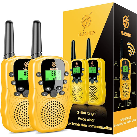 Qukir - Walkie Talkies For Kids, Outdoor Toys, Birthday Gifts, Yellow Blue