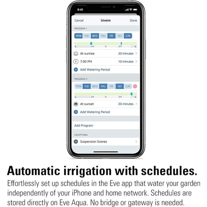 Eve - Aqua Apple Homekit Smart Water Controller For Sprinkler/Irrigation