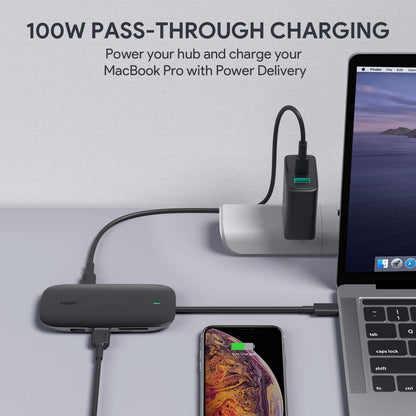 Aukey - 8-In-1 USB-C Hub With 100W Power Delivery