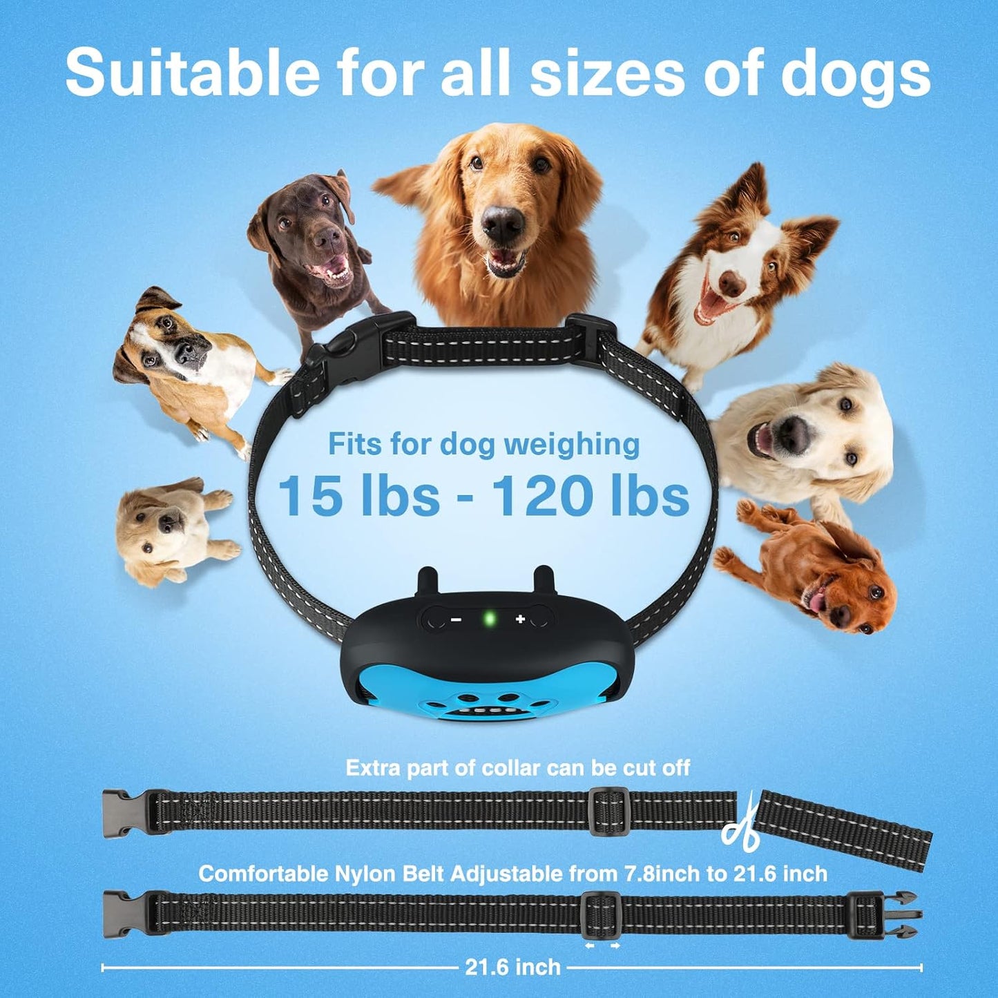 Masbrill - Anti Bark Collar for Dogs with Adjustable Sensitivity