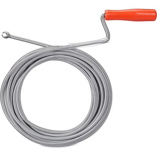 Relaxdays - Drain Cleaning Coil With Claw, Mechanical Pipe Cleaner, Steel, 9Mm X 10M