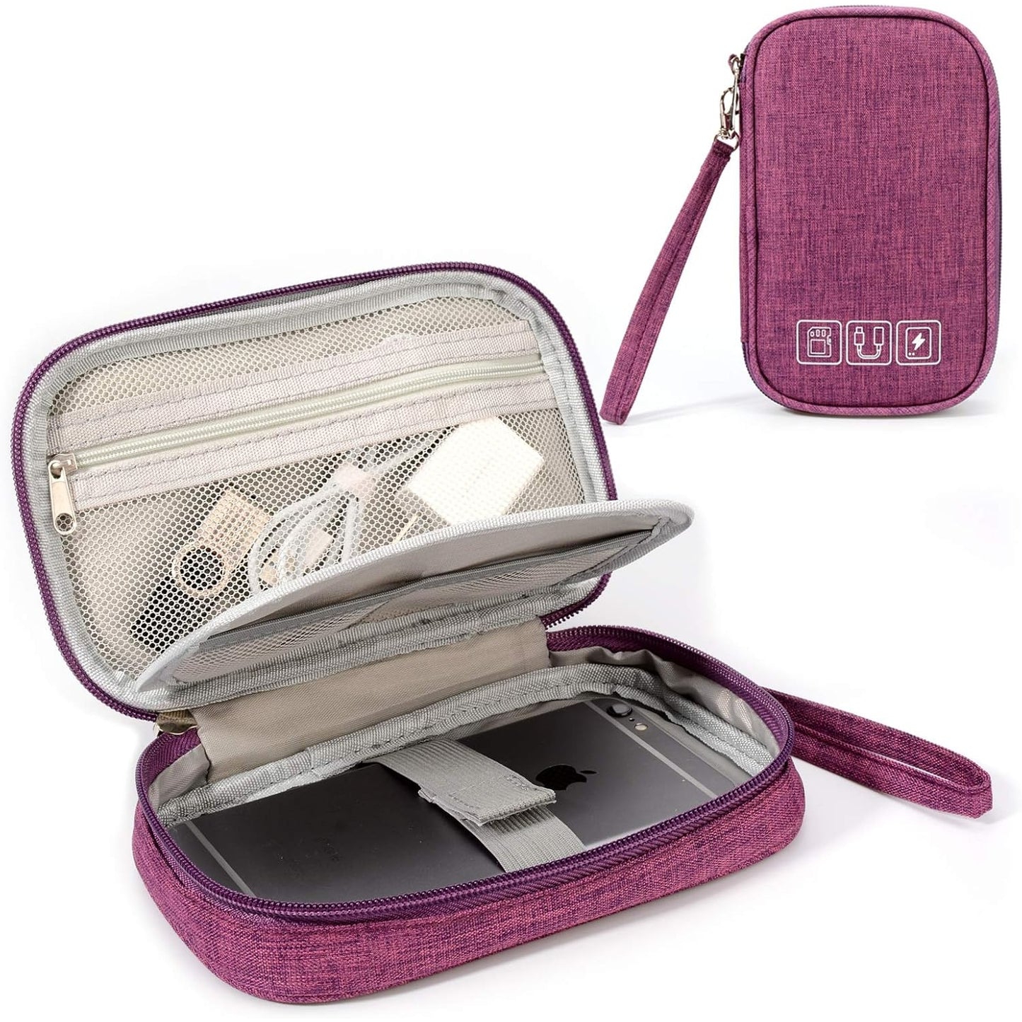 Shuna Trade Company - Portable Travel Universal Cable Organizer (Purple)