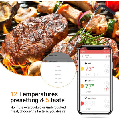 Inkbird - Bluetooth Digital Food Thermometer With Stainless Steel Probe