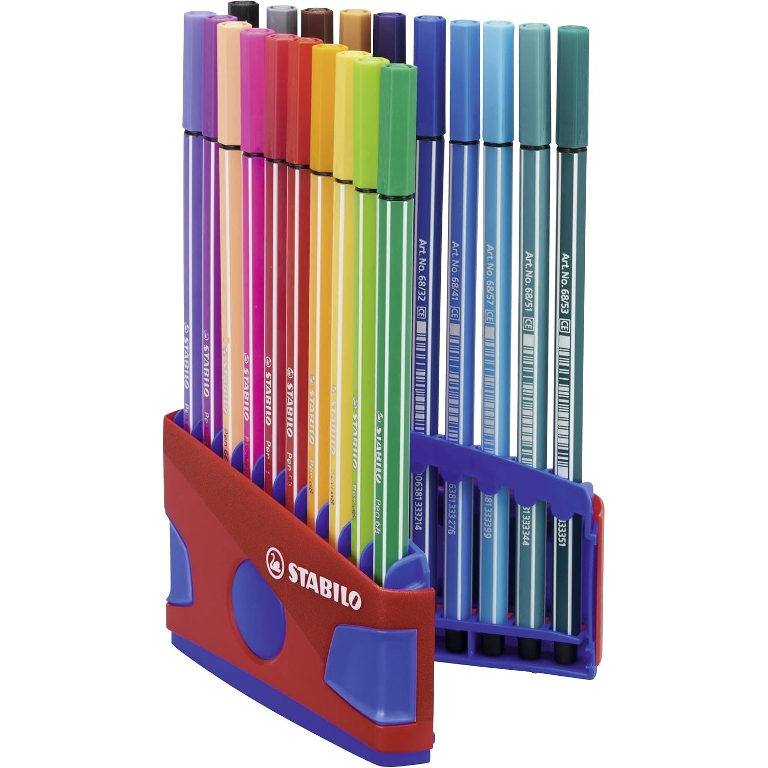 Stabilo - Premium Felt Pen 68 Colorparade, 20 Pieces, 20 Colors