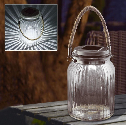 Discountwarehouseuk Ltd. - Solar Power Glass Jar Patio Lights (2-Pack)