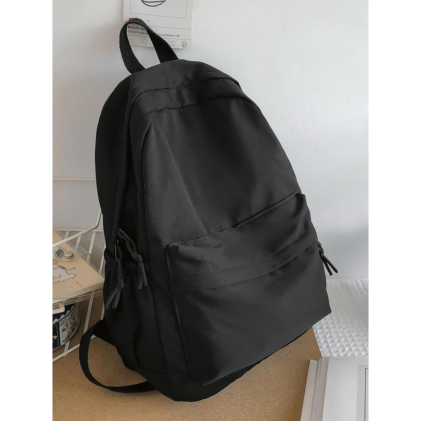 A D House - Glowic Unisex Backpack Black School Bag