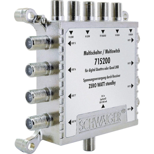 Schwaiger Gmbh - 8 Way Digital Sat Splitter With External Power Supply