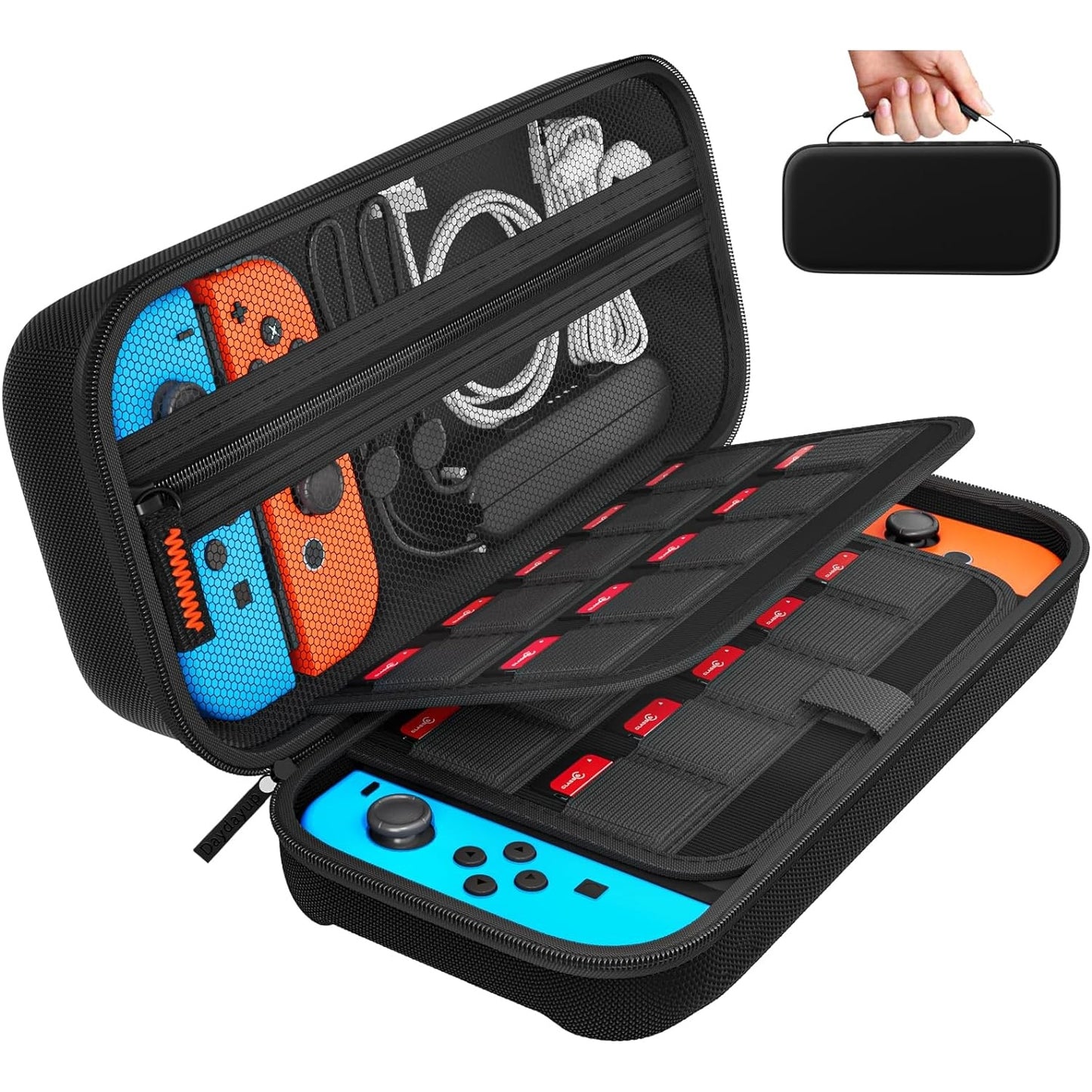 Daydayup - Switch Carrying Case for Nintendo Switch/OLED with 20 Game Slots