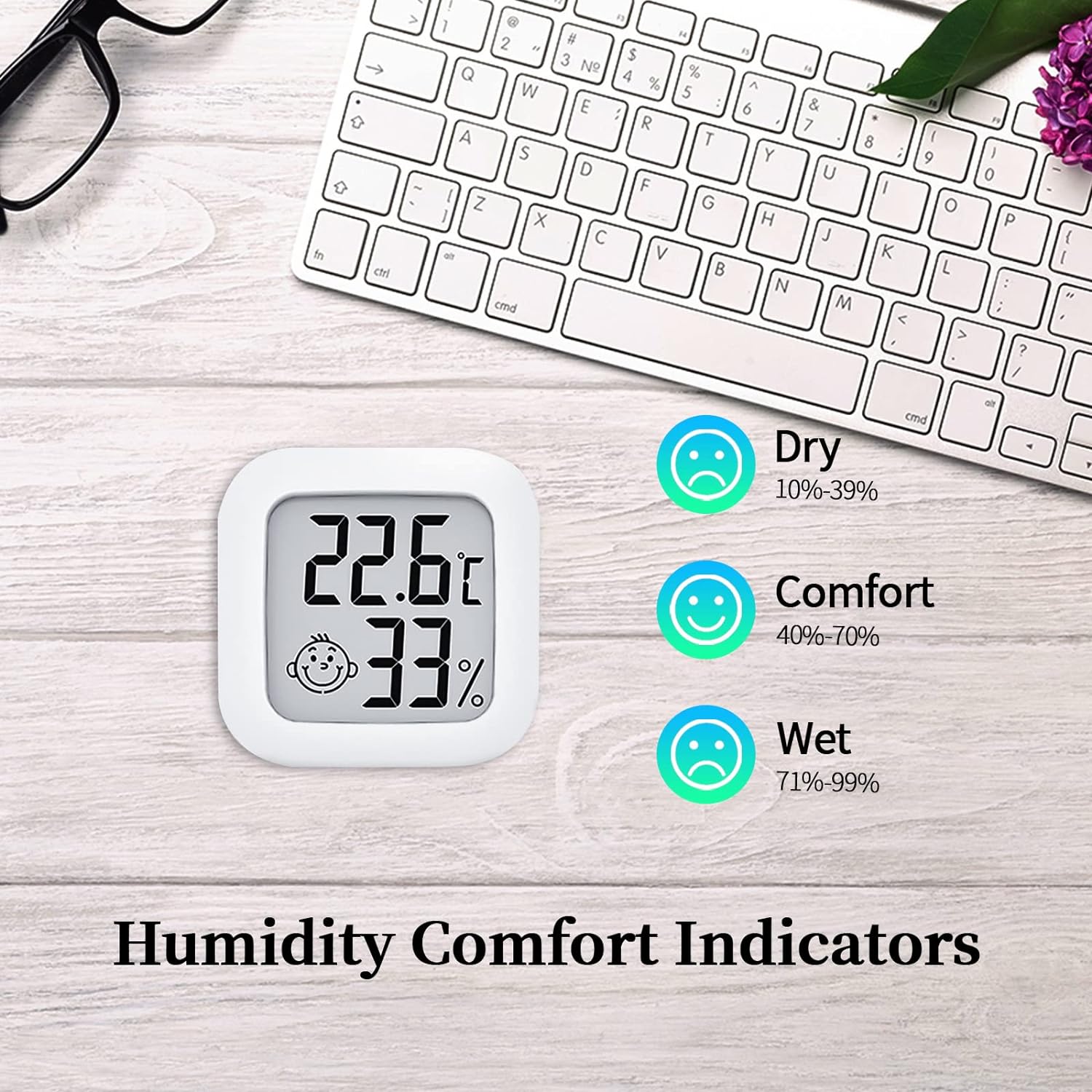 Pngos - Digital Indoor Thermometer Hygrometer High Accuracy