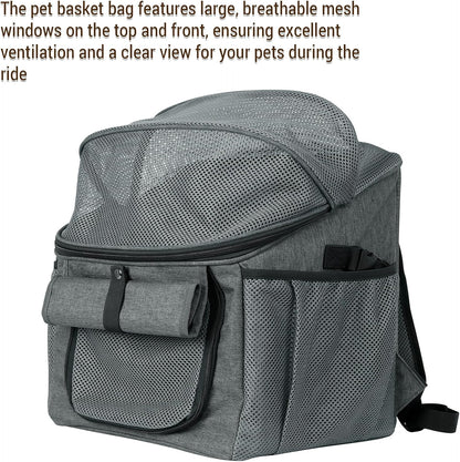 Generic - Dog Bike Basket Pet Carrier Backpack For Small Medium Pets