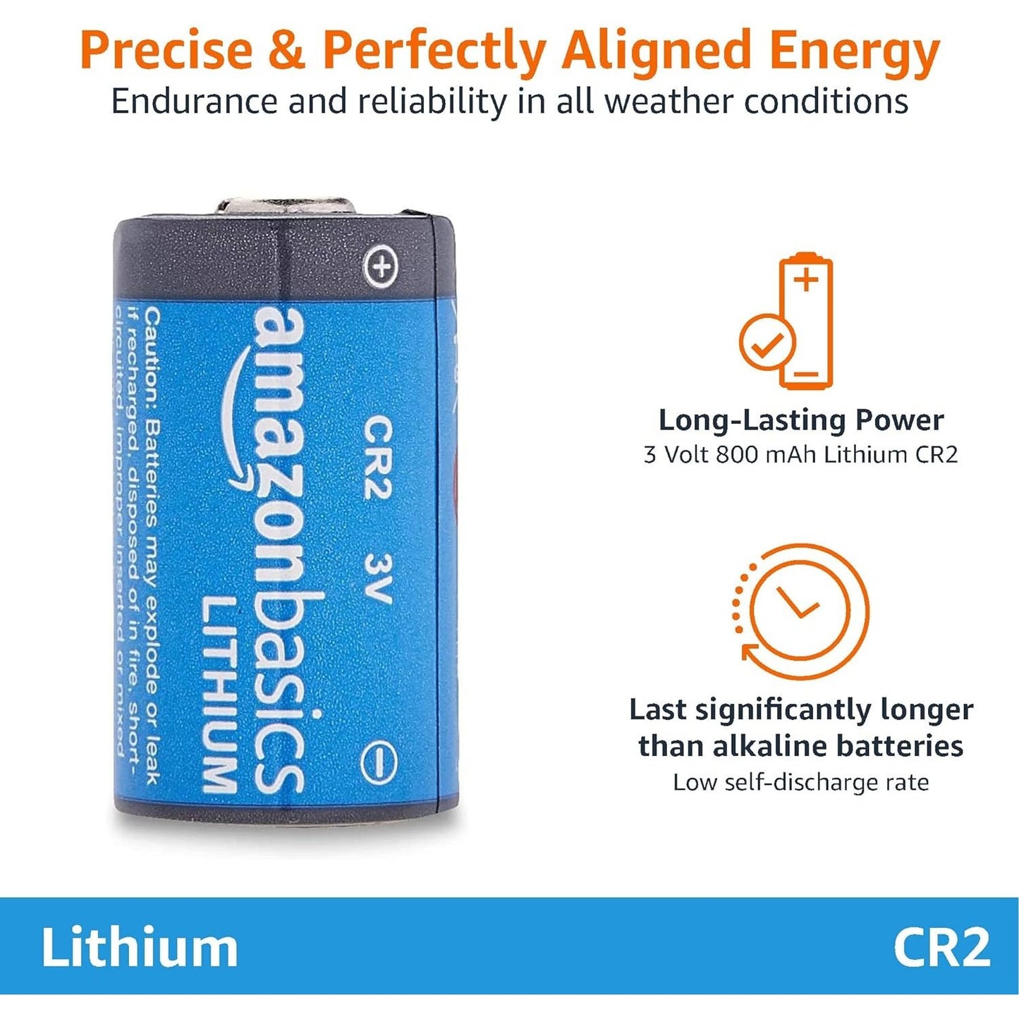 Amazon - Basics 12-Pack Cr2 Lithium Batteries, 3V, Long Lasting Power