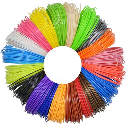 Tophomer - Pla Filament Refill For 3D Pen, 20 Colors, 10m Each