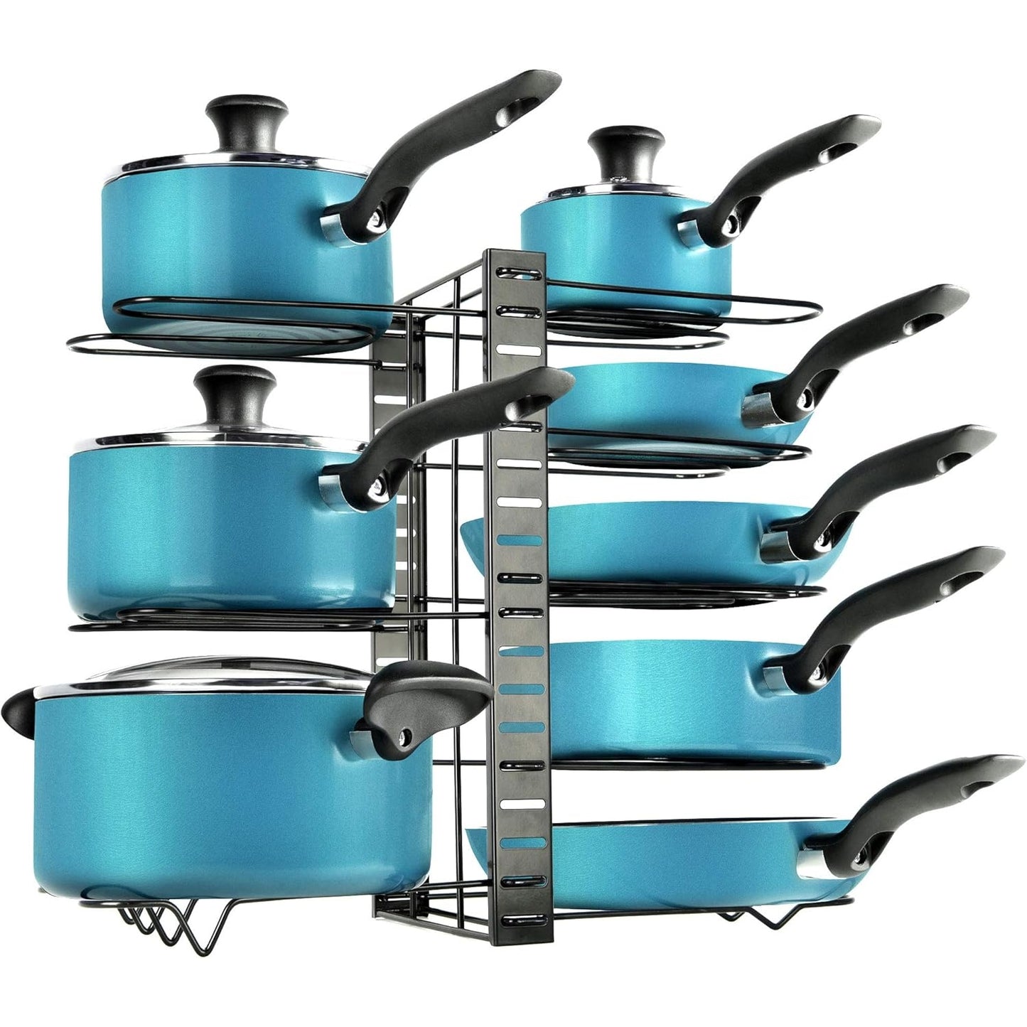 Zulay Kitchen - 8-Tier Pots And Pans Organizer With Adjustable Rack For Cabinet