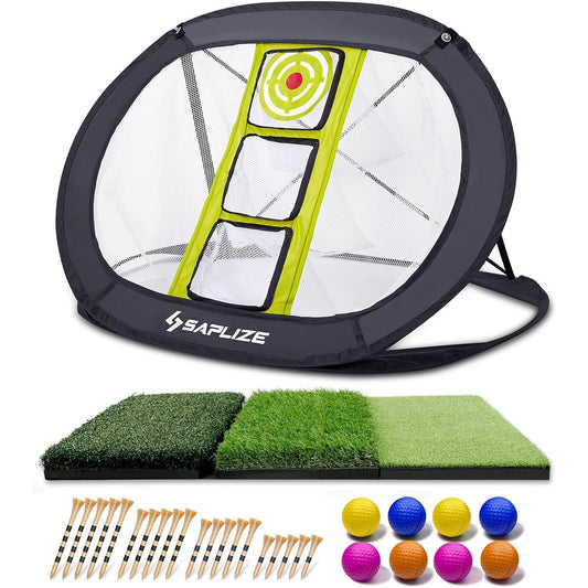 Eshow Sportec - Saplize Golf Chipping Net, Ultra-Stable Pop Up X-Shaped Golf Target Net