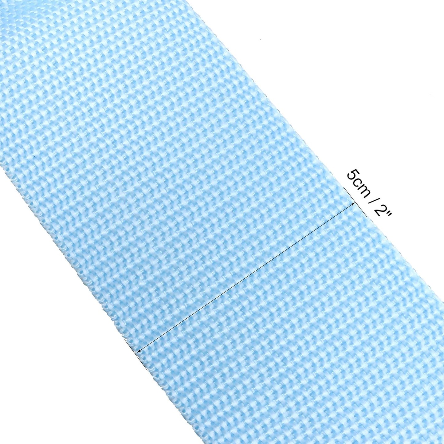 Sourcing Map - Sky Blue Luggage Straps With Buckle Lock 2m x 5cm