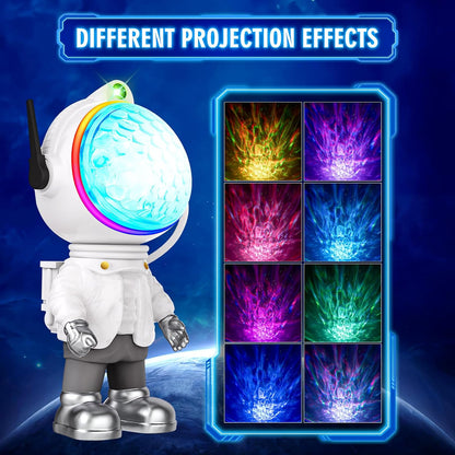 Lbstp - Astronaut Galaxy Star Projector Light With Timer & Remote Control