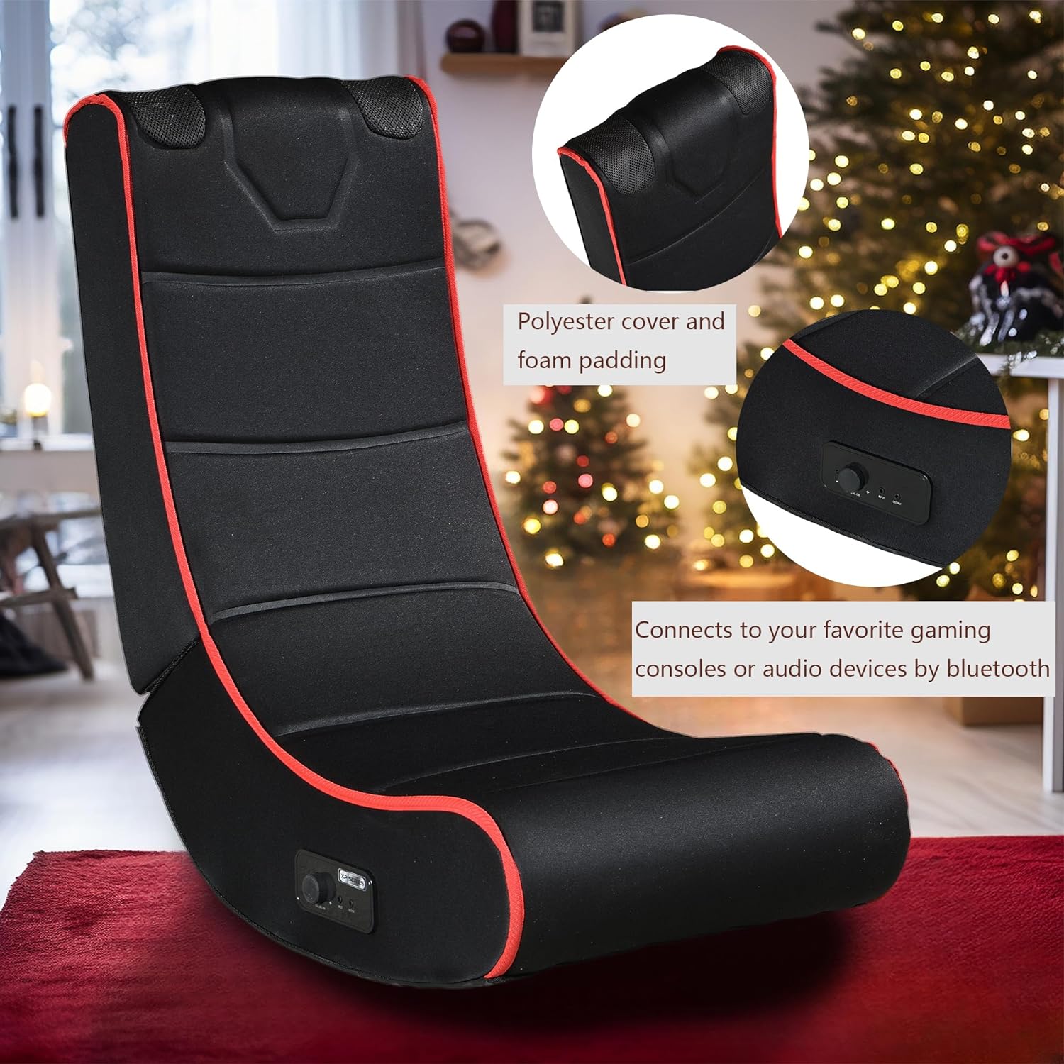 Elmoorlla - Floor Gaming Chair With Built-In Speakers