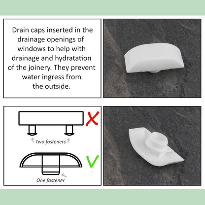 Aerzetix - Pack Of 10 Storm Covers/Drainage Nozzles For Window Frames