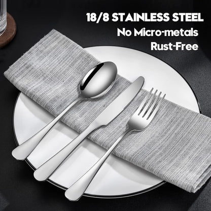 Ccko - 30 Piece Premium Stainless Steel Silverware Set