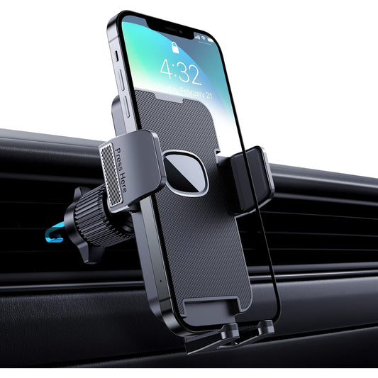 Cindro - Mobile Phone Holder Car, 360° Rotatable Vent Clip, One Button Release