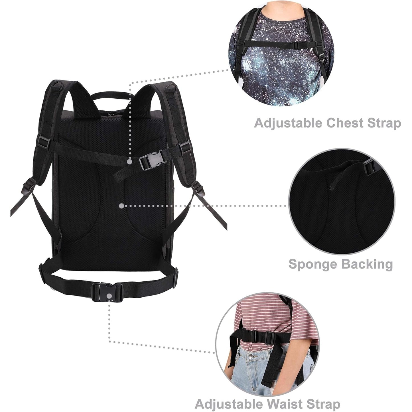 Apollo Walker - Pet Carrier Backpack for Cats and Dogs with Safety Features (Black)