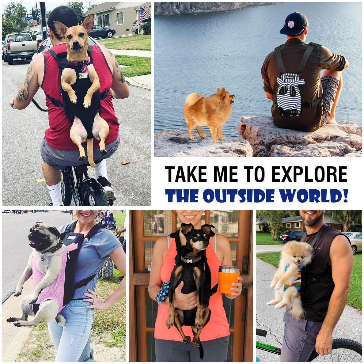 Pawaboo - Pet Carrier Backpack XL & Adjustable Dog Goggles