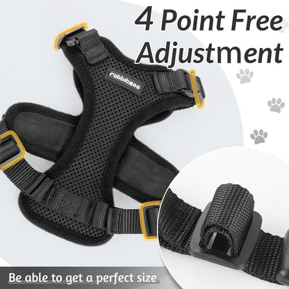 Globegou Co., Ltd. - Rabbitgoo Cat Harness And Leash, Escape Proof, Adjustable, Black, S