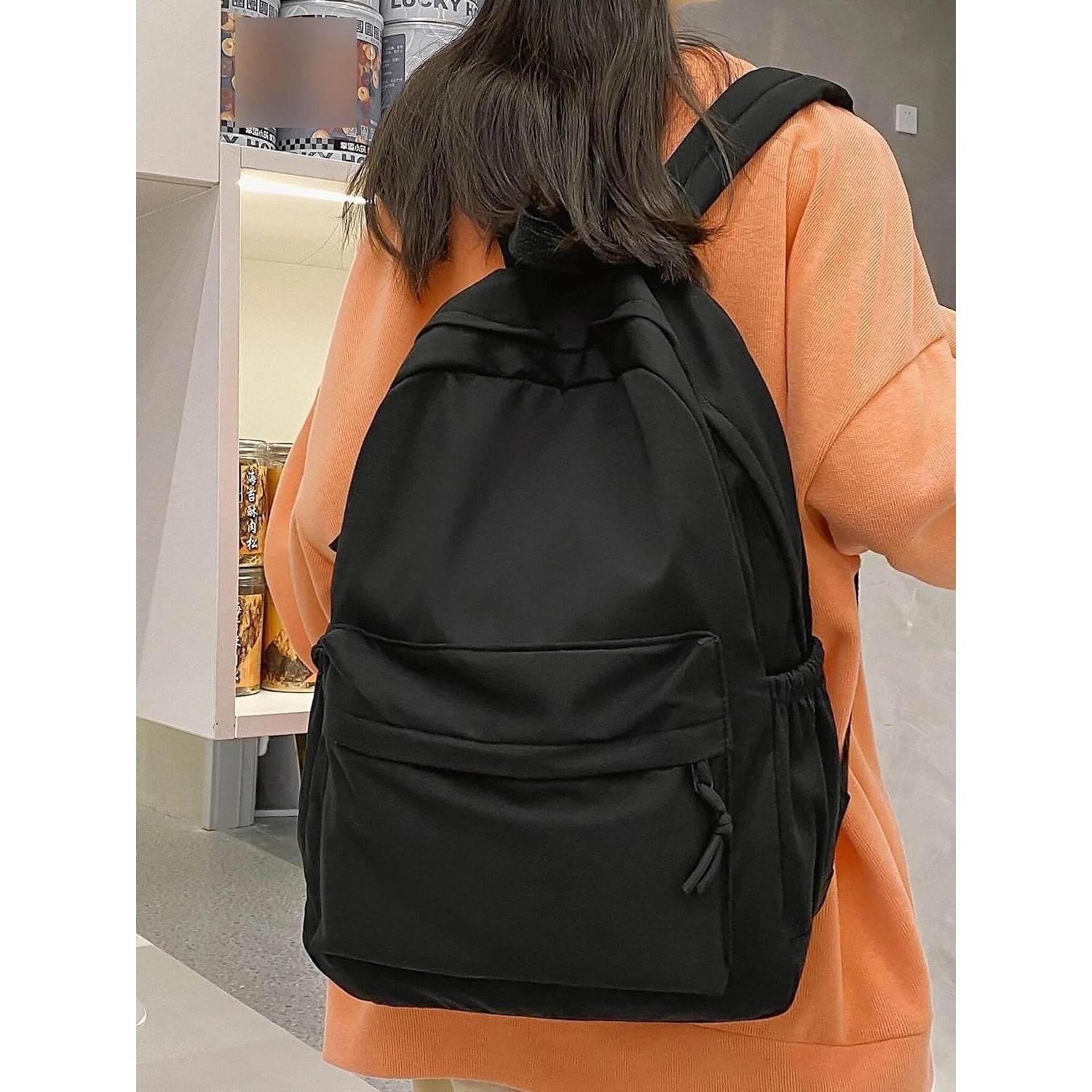 A D House - Glowic Unisex Backpack Black School Bag