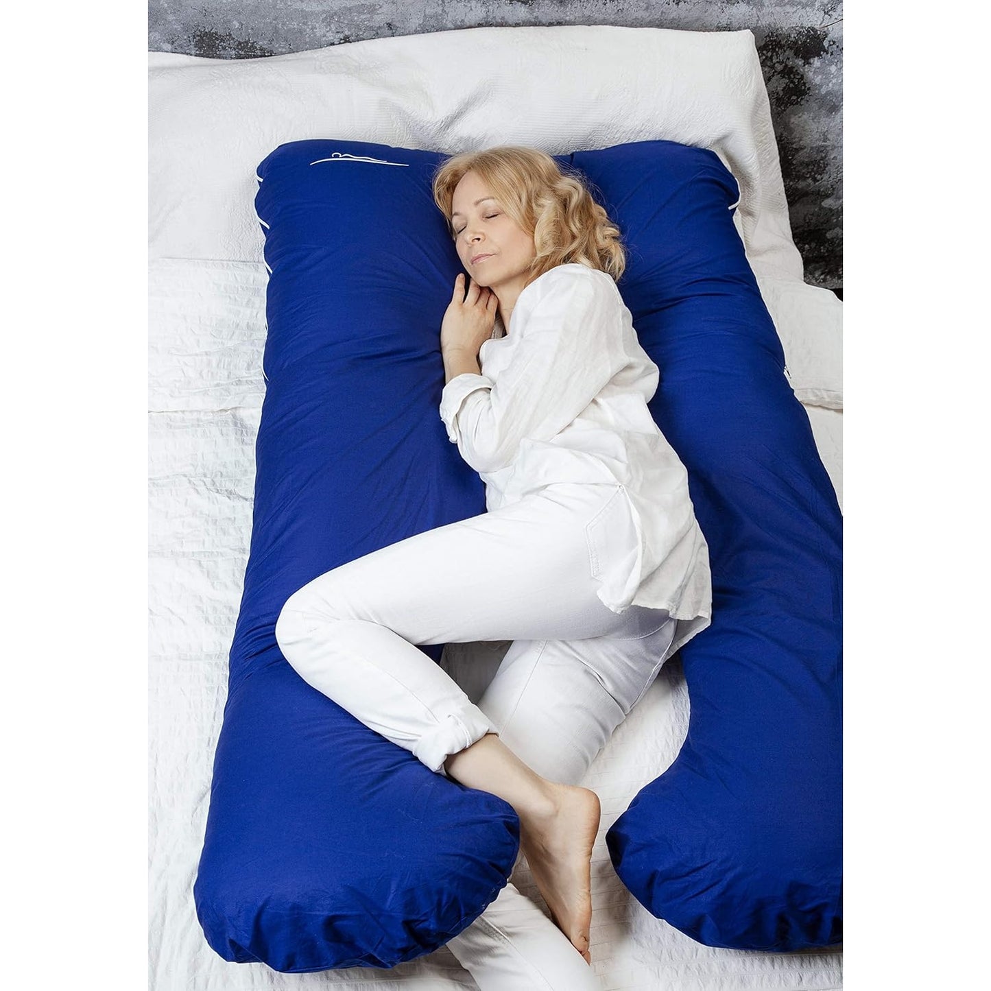 Makosas - Comfortpillow Premium Orthopaedic Full Body Support Pillow (Blue)