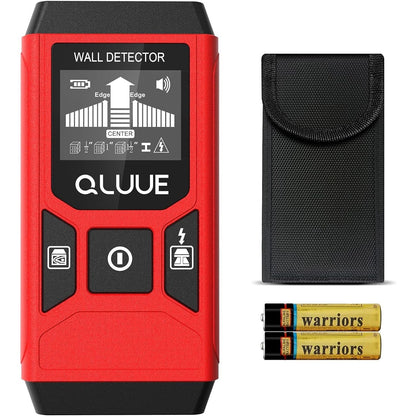 Qluue - Cable Finder Locator 5-in-1 Wall Scanner Detector with LCD Display and Acoustic Alarm